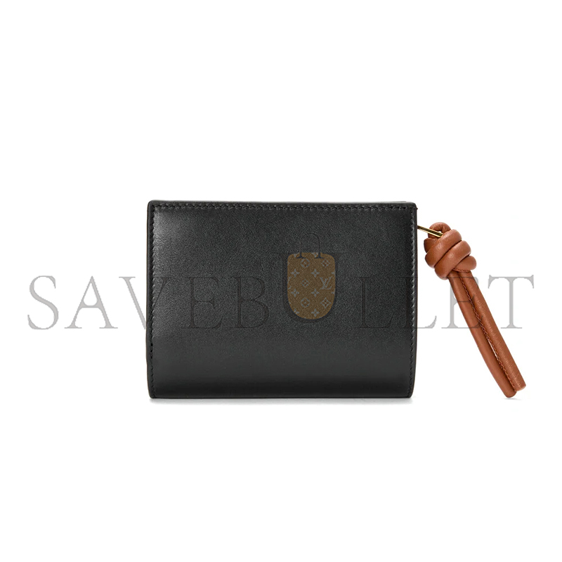 LOEWE KNOT COMPACT WALLET IN SHINY NAPPA CALFSKIN CEM1NCWX01 (11.4*8.5*3cm)
